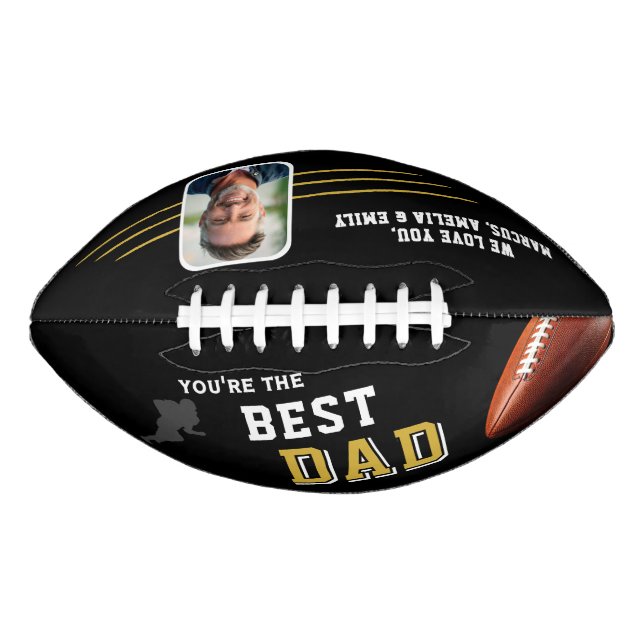 Best Dad Player Silhouette Father Keepsake Photo American Football (Front)