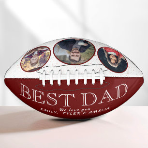 Best Dad Red Family 3 Photo Collage  American Football