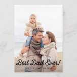 Best Dad | Retro Calligraphy Father's Day Card<br><div class="desc">Customisable father's day photo card featuring retro calligraphy script. Other colours and similar items can be found in my store.</div>