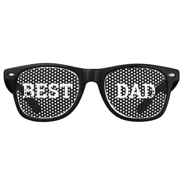 BEST DAD retro Shades / Fun Party Sunglasses (Front)