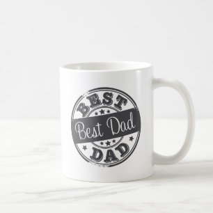 Best Dad - rubber stamp effect - Coffee Mug