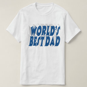Best Dad sea blue 3d text T-Shirt