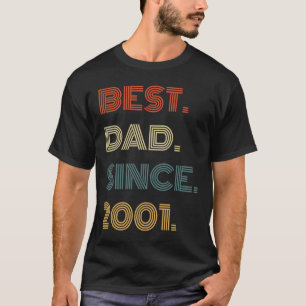 Best Dad Since 2001 Clothes  for Him Men Retro Vin T-Shirt