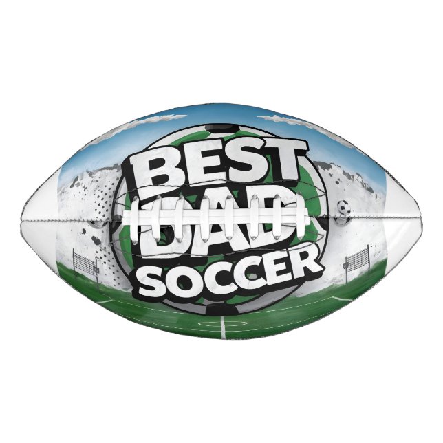 Best Dad soccer graffiti fathers day Football American Football (Front)