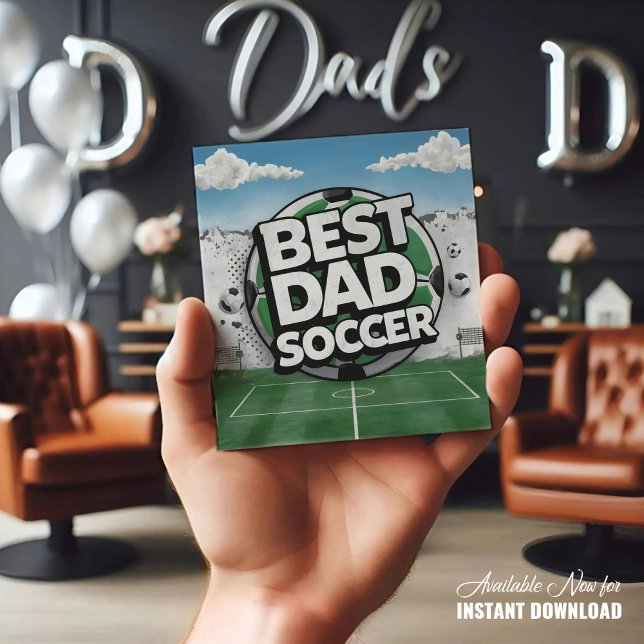 Best Dad soccer graffiti fathers day Holiday Card (Creator Uploaded)