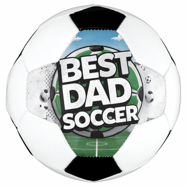 Best Dad soccer graffiti fathers day Soccer Ball (Front)