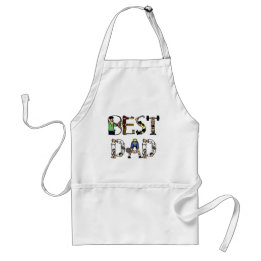 Best Dad Sports Fun Text Standard Apron