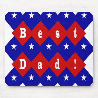 Best Dad Stars and Diamonds Mouse Mat