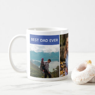 Best Dad, Three Photo Collage, Customised Coffee Mug