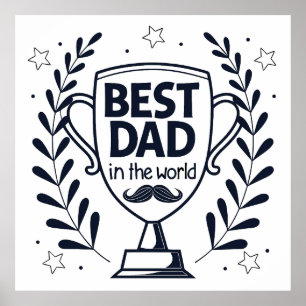 Best Dad Trophy Design – Father’s Day Gift Poster
