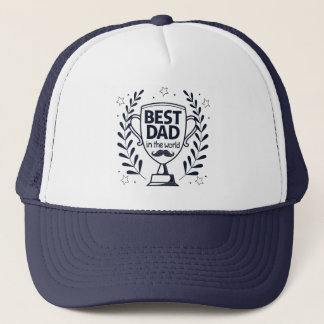 Best Dad Trophy Design – Father’s Day Gift Trucker Hat