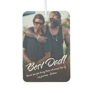 Best Dad Typography Custom Photo Car Air Freshener