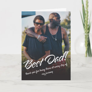 Best Dad Typography Custom Photo  Card