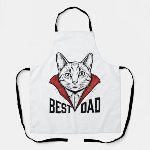 Best Dad Vampire Cat Vintage Engraving Design_1 Apron