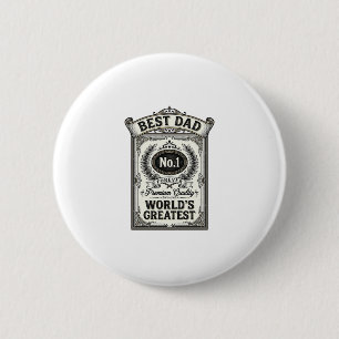 Best Dad Vintage Engraving Father’s Day 6 Cm Round Badge