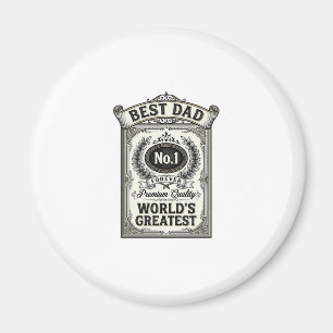 Best Dad Vintage Engraving Father’s Day Magnet