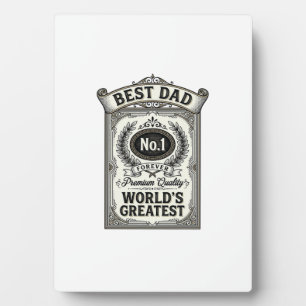 Best Dad Vintage Engraving Father’s Day Plaque
