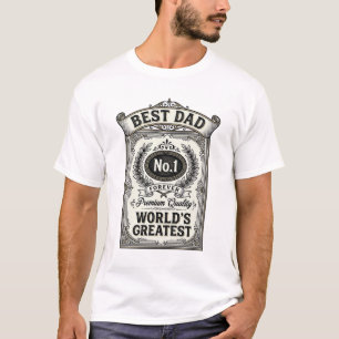 Best Dad Vintage Engraving Father’s Day T-Shirt