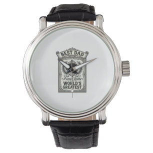 Best Dad Vintage Engraving Father’s Day Watch