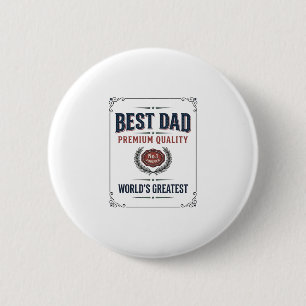 Best Dad Vintage Engraving T-Shirt Design_1 6 Cm Round Badge