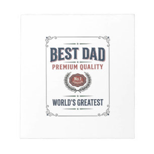 Best Dad Vintage Engraving T-Shirt Design_1 Notepad