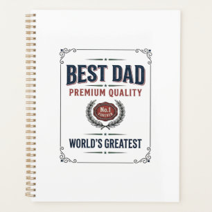 Best Dad Vintage Engraving T-Shirt Design_1 Planner