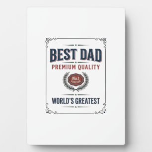 Best Dad Vintage Engraving T-Shirt Design_1 Plaque