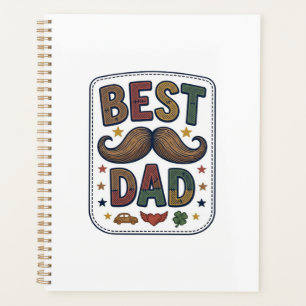 Best Dad Vintage Moustache Vector Father Design_1 Planner