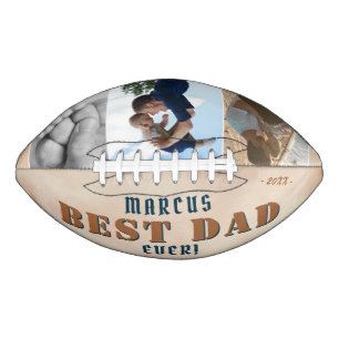 Best Dad Watercolor Father`s 3 Day Photo Collage American Football
