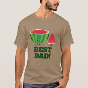 Best Dad Watermelon Cartoon Characters T-Shirt