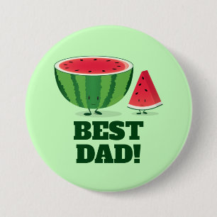 Best Dad Watermelon Fruit Food Cartoon 7.5 Cm Round Badge