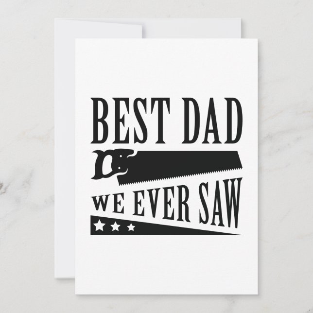 Best Dad We Ever Saw Thank You Card (Front)
