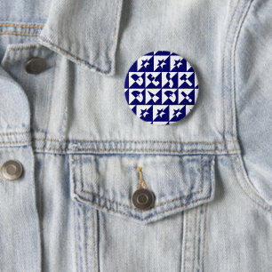 Best Dad Wild Text in Blue 6 Cm Round Badge