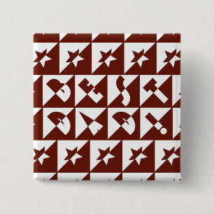 Best Dad Wild Text in Red 15 Cm Square Badge