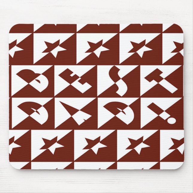 Best Dad Wild Text in Red Mouse Mat (Front)