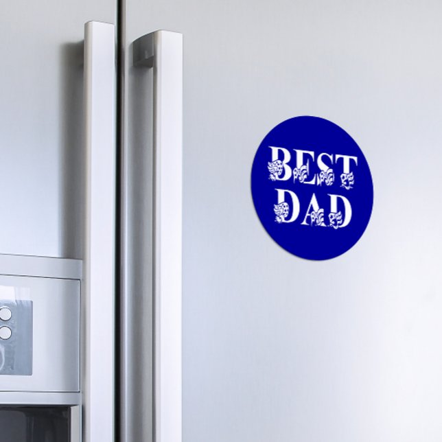Best Dad with Flags White Text Magnet (Creator Uploaded)
