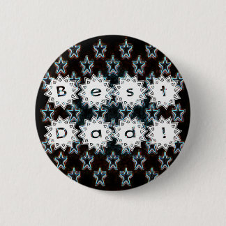 Best Dad with Neon Stars 6 Cm Round Badge