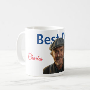 Best Dad with Photo and Name Coffee Mug
