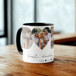 Best Dada Ever 4 Photo Collage First Father's Day Mug