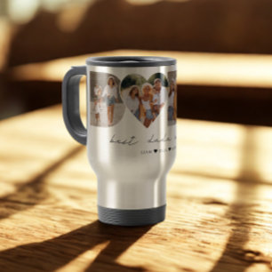 Best Dada Ever 4 Photo Collage First Father's Day Travel Mug