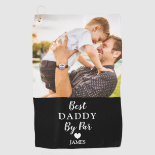 Best Daddy By Par Custom Photo Father's Day Gift Golf Towel