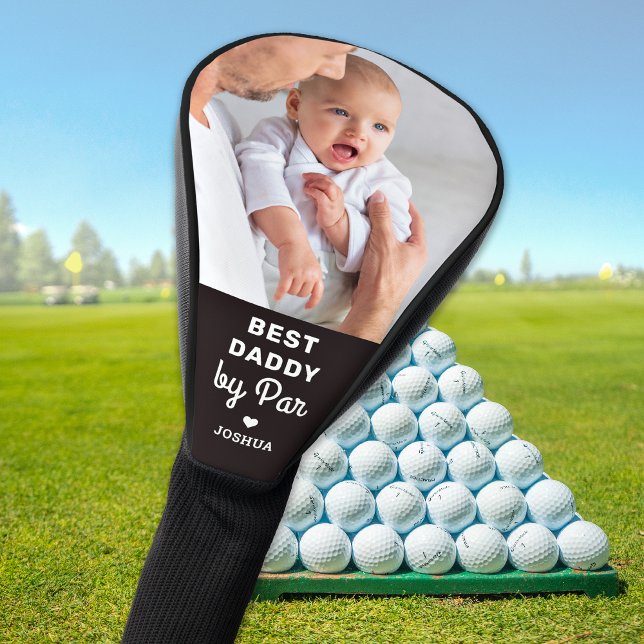 Best DADDY By Par Custom Photo Father's Day Golf Head Cover (Creator Uploaded)