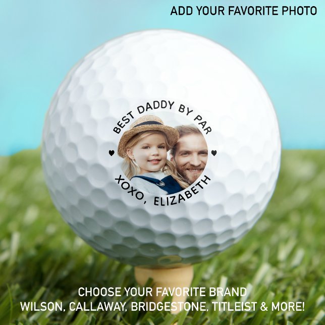 Best DADDY By Par Personalised Photo Golf Balls (Creator Uploaded)