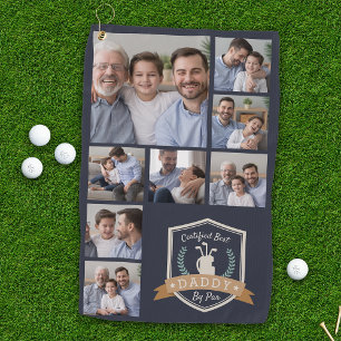 Best Daddy By Par   Photo Collage Golf Towel