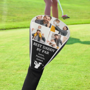 Best Daddy by Par with Custom Photos & Message Golf Head Cover
