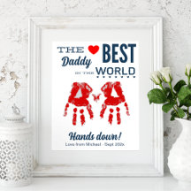 Best Daddy DIY Handprint Template
