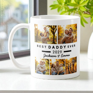 Best Daddy Ever 5 Photo Collage Father's Day  Coffee Mug