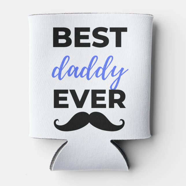 Best Daddy Ever Black Can Cooler (Front)