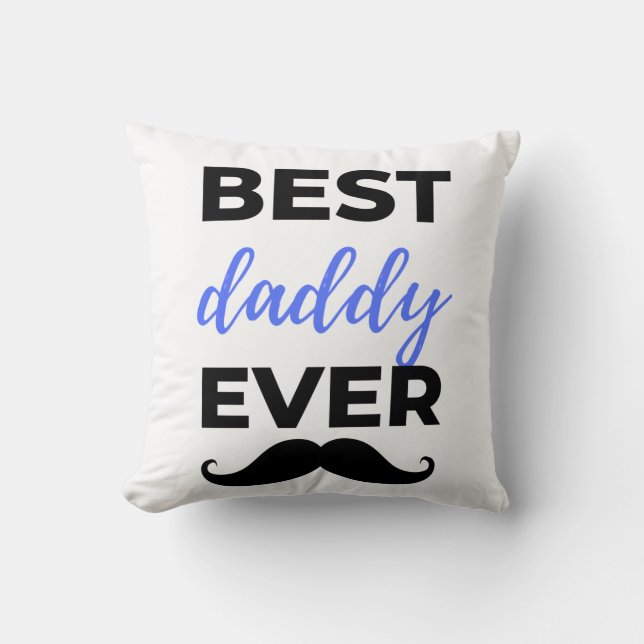 Best Daddy Ever Black Cushion (Front)