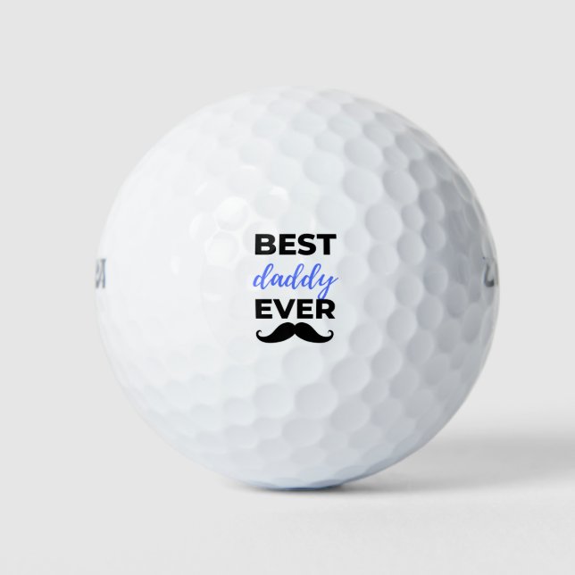 Best Daddy Ever Black Golf Balls (Front)